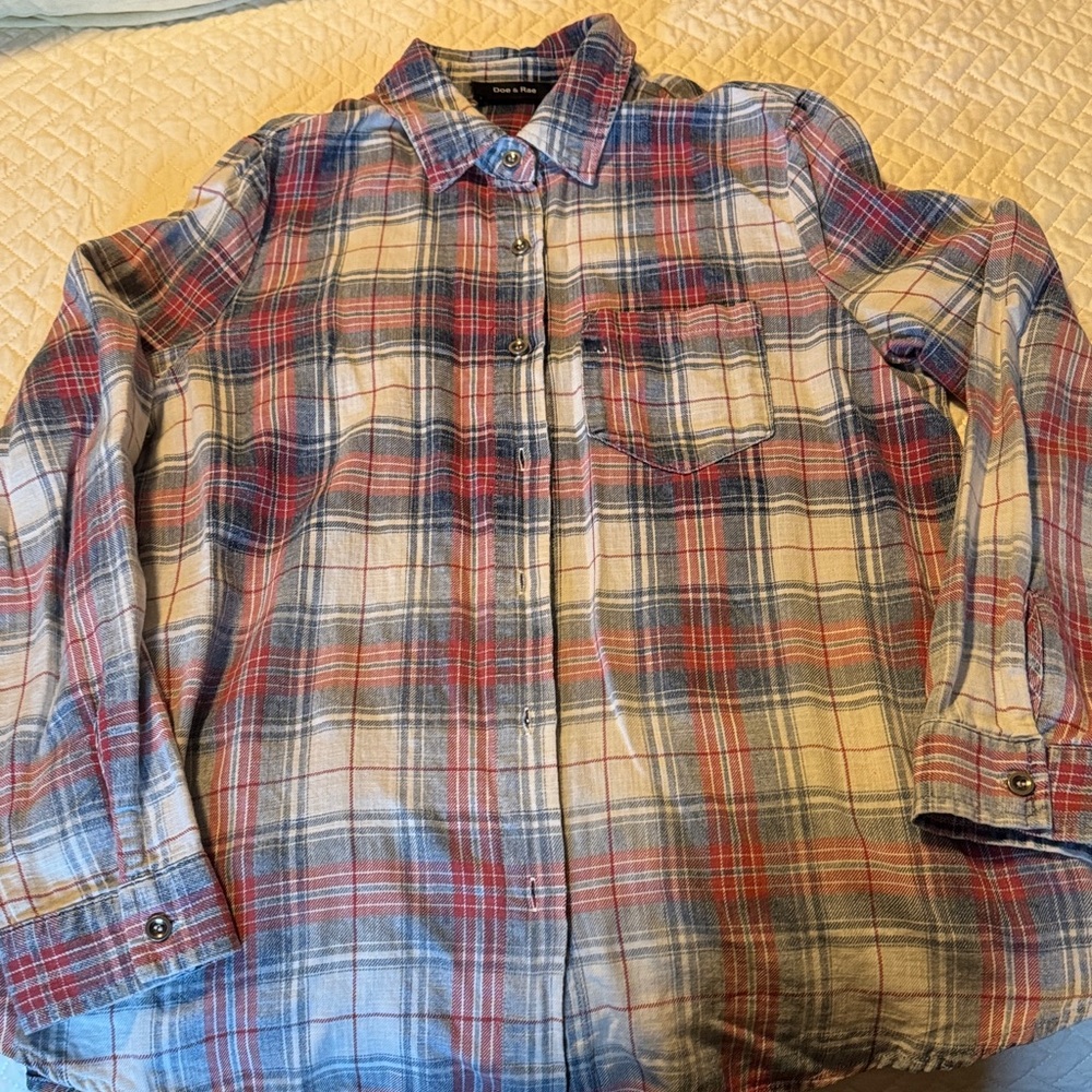 Doe & Rae Multicolor Plaid Button-Down Shirt